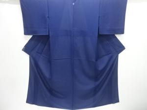 駒絽 両面染め 一つ紋色無地着物